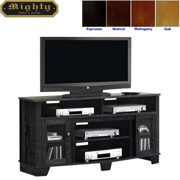 60 inch Charcoal Grey Modern Tall TV Console Stand Furniture