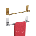 Modern Black and Silver Stainless Steel Towel Rack - Hotel & Door Use Bathroom Accessory
