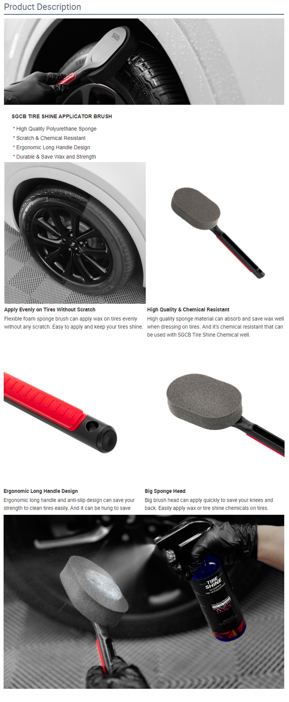 Tyre Shine Applicator, Tyre Dressing