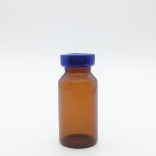 Flacons de Seum stériles ambre 10 ml, bouchon bleu