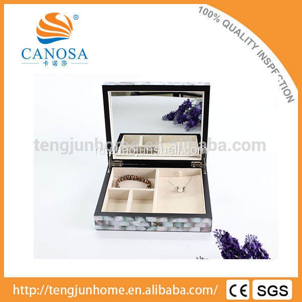 Wholesale black mother of pearl inlaid jewelry box