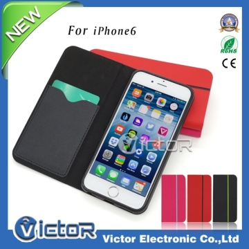 Hot sale Korean wallet leather case with card slot for iPhone 6