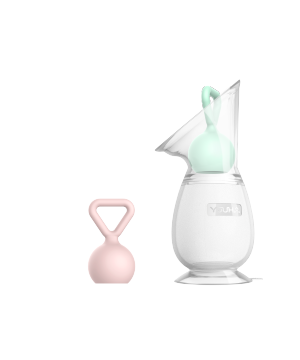 YOUHA Portable Manual Breast Pump: A Safe and Convenient 100ml Milk Collector with Leak-Proof Design - BPA-Free Soft Silicone Material