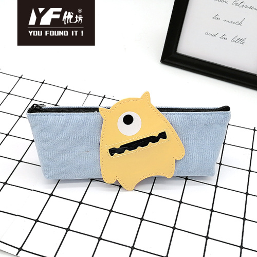 Pencil Case Pouch Custom little monster style cute canvas pencil case Factory