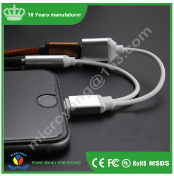 New 2 in 1 3.5mm Headset Earphone Headphone Jack Adapter Connector Cable with Charging For iPhone 7/ 7 Plus