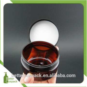 60ml plastic amber jar hair cream hair mask jar recycled jar