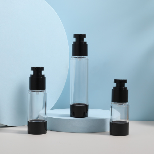 China Black Airless Pump Bottles 15ml 30ml 50ml Factory