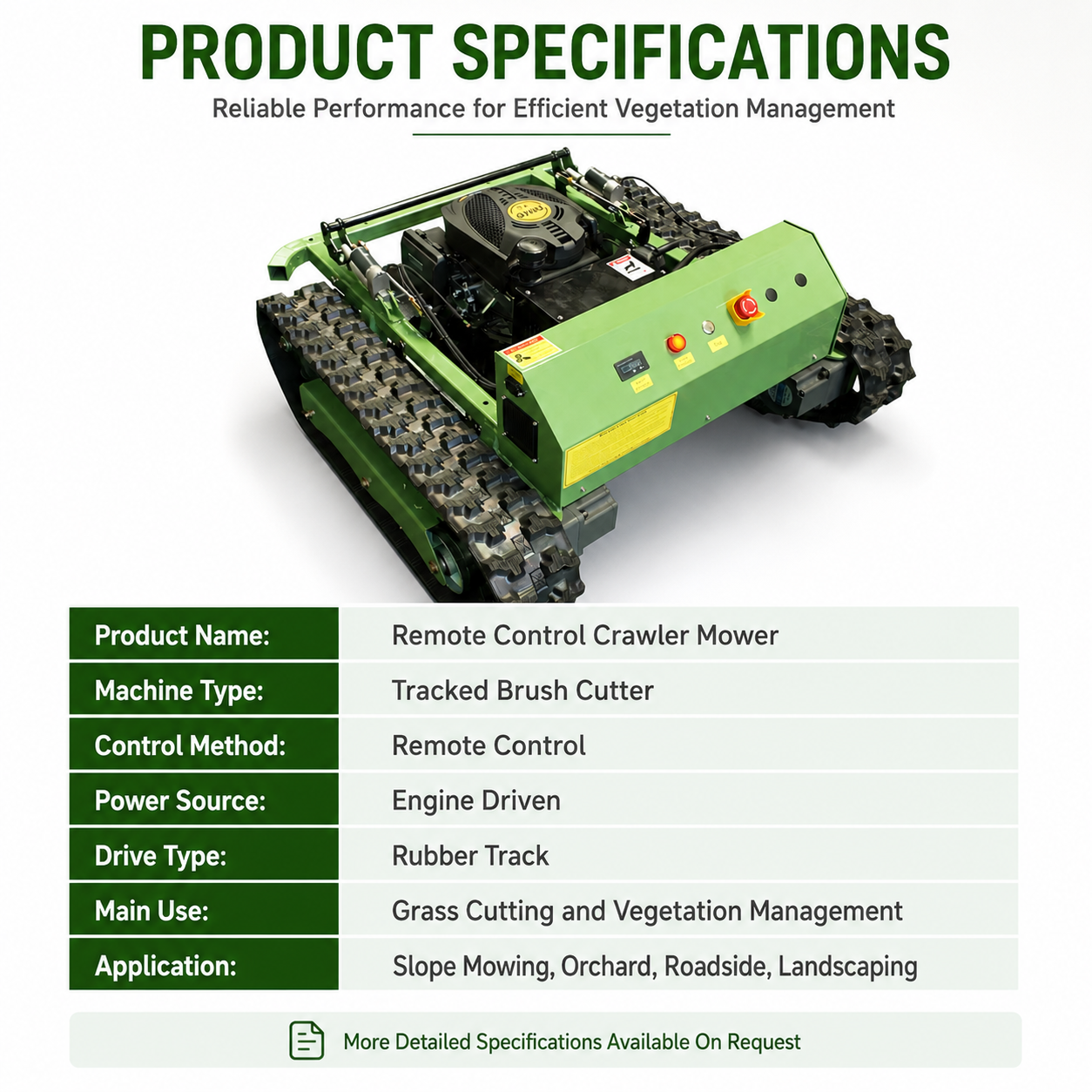 600M remote control lawn mower