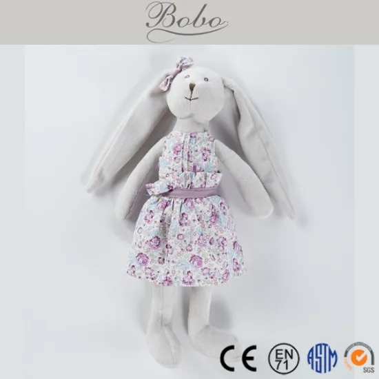 Floral Cloth Plush Rabbit Toys for Kids Wholesale from China