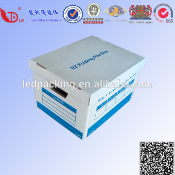2016 100% recycled Extra Strength corrugated foldable paper Bankers Box Moving Boxes with easy carry handle