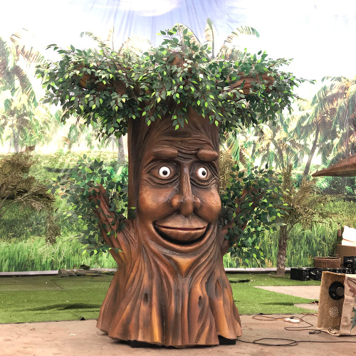 Animatronic talking tree for amusement parks
