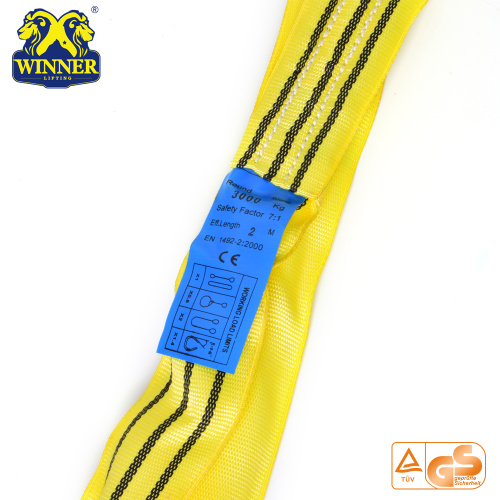 1-10T Round Cargo Webbing Sling Polyester Lifting Sling