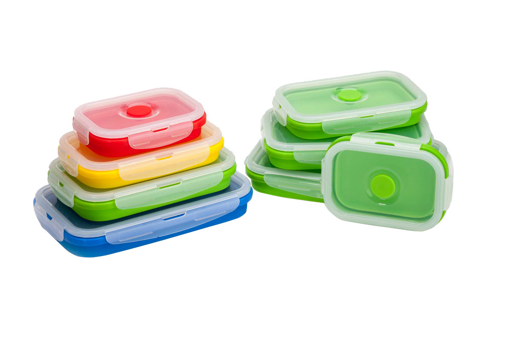 Customzied Color Silicone Lunch Box Set