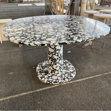 الأثاث المنزلي Terrazzo Round Stone الطعام