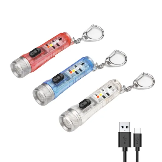 Super Bright Small LED Keychain Flashlight: Perfect for Camping, Emergency & Daily Use - Rechargeable & Mini EDC Friendly
