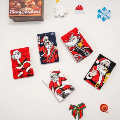 Stylish Santa-Themed Stockings for Friends