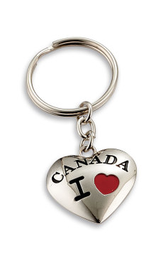 Metal Heart Keyring Can541