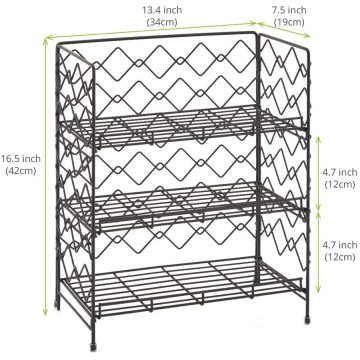 3 Tier Metal Spice Rack For Kitchen Countertop