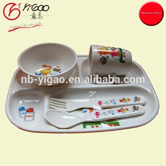 102763 Wholesale Melamine Kids Tableware Set 5 pcs