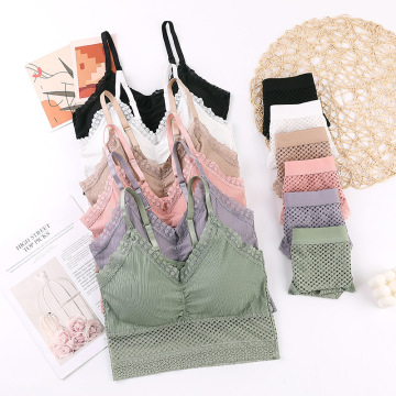 Wire-Free Sexy Slim Vest Top and Panty Set in Lace
