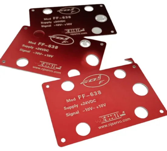 Laser Cutting CNC Machining Control Panel Sign Nameplates Aluminum Alloy Oxide Plates