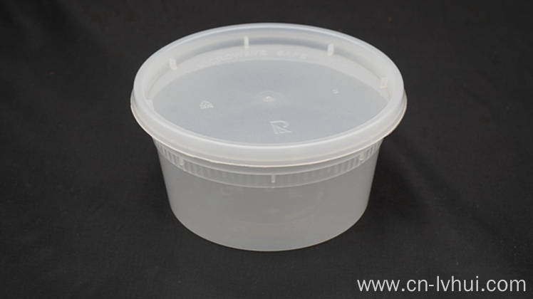 Disposable plastic soup cup 12oz with lid