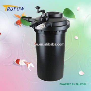 Home use fish pond water garden filter with self cleaning system