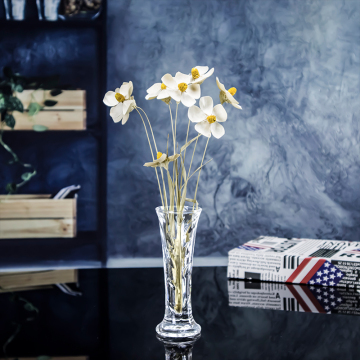 Hot Sale 15CM Small Crystal Bud Vase - Engraved Transparent Glass Vase