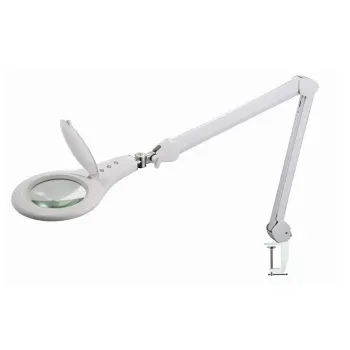 Magnifying Desk Lamp with Clamp and Adjustable Dimmable Light