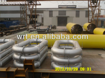 China channel shaped silver grey steel waste pipelines