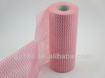 biodegradable cleaning products manufacturer segment nonwoven wipes manufacturer 30*50cm*50pcs/roll 50%vis and 50%pet