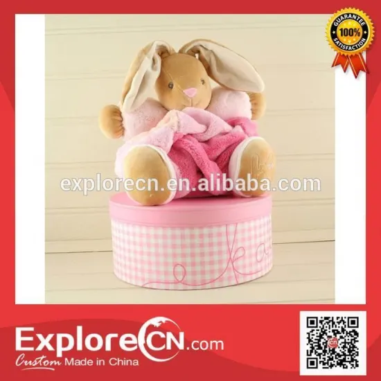 Promotional musical rabbit plush baby toy with full printing                
                                    Quality Assured
