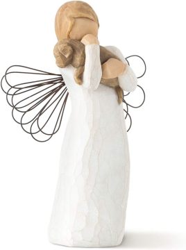 Willow Tree Angel of Friendship Figurine, Cream &amp; Brown,