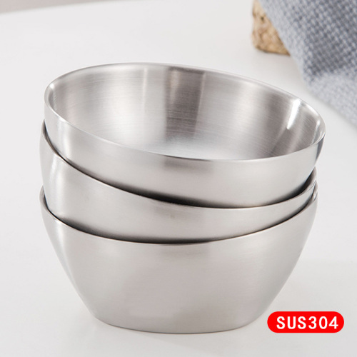 Insulated Salad 304 Stainless Steel Rice Bowl, High Quality Insulated