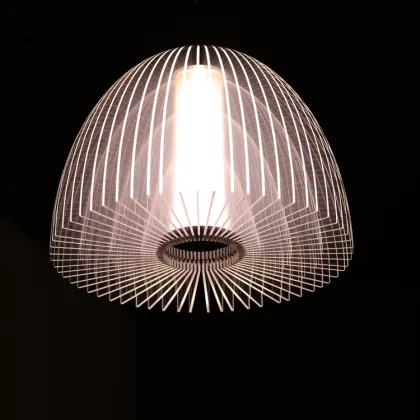 Chrome Metal Cage LED Pendant Lamp - Retro Lantern Nordic Lighting