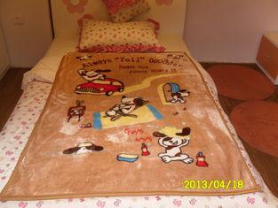 Breathable Family 100% Polyester Baby Blanket Antistatic Pr