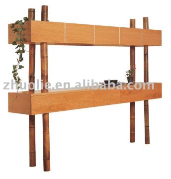 bamboo display shelf