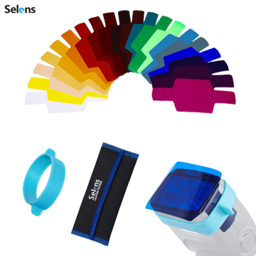 Selens SE-CG20 Universal Speedlite 20 Pcs Gel Filter Set for Camera Flash