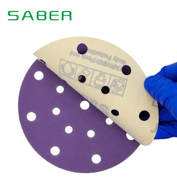 Automotive Ceramic Sandpaper 6 Inch 8 Holes Waterproof Round Shape
