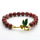 Red Jasper 8MM Round Beads Stretch Gemstone Bracelet with Diamante alloy dragonfly Piece