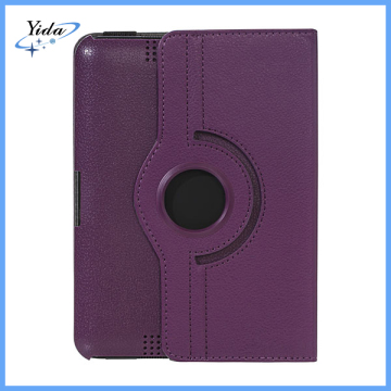 Purple PU Stand Rotating Cover for Kindle Fire HD7