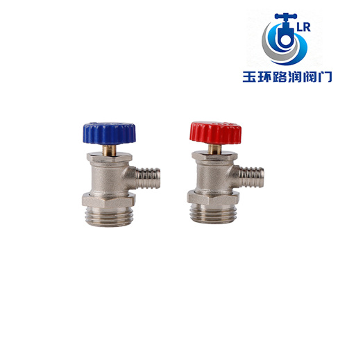 Válvula de escape manual de latão com volantes coloridos