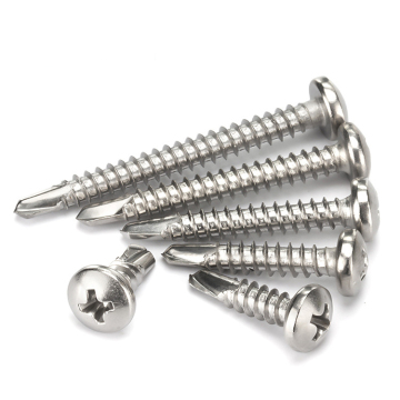 High-Quality Fasteners: 304 Stainless Steel DIN 7504N Pan Head Self-Drilling Screws for Aluminum, Nickel, Titanium, Brass, Bronze - Available in Inch and Metric Sizes