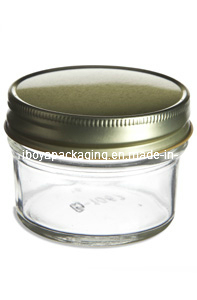130ml Mason Jar W/Gold Lid