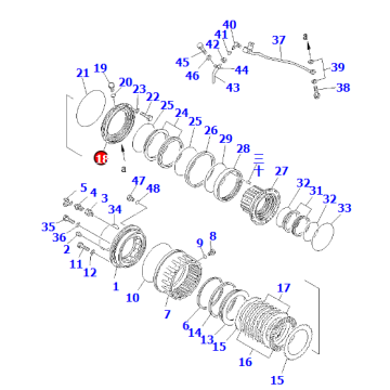 Dump truck HD405-6 hub 566-33-41221