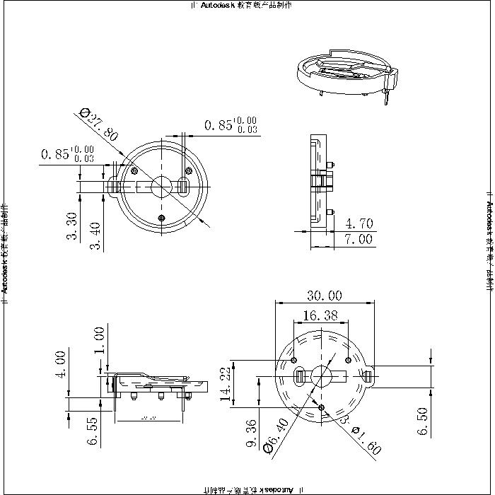 Coin Cell Holders For CR2430 BT-S-SN-R-CR2430D