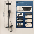 Wholesale matte black flat four-function shower set