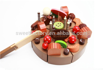 Hot Hot Hot!Wooden education cutting cake kitchen toys set