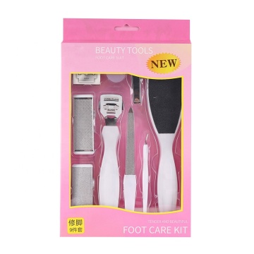 Set di toelettatura in metallo da 8 pc di alta qualità - kit di rimozione della pelle morta con manicure cona