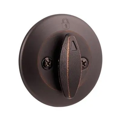 Single Cylinder Aged Bronze Deadbolt